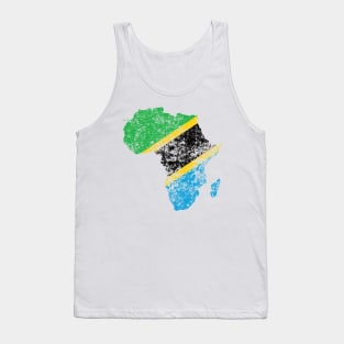 Flag of Tanzania inside Africa Tank Top